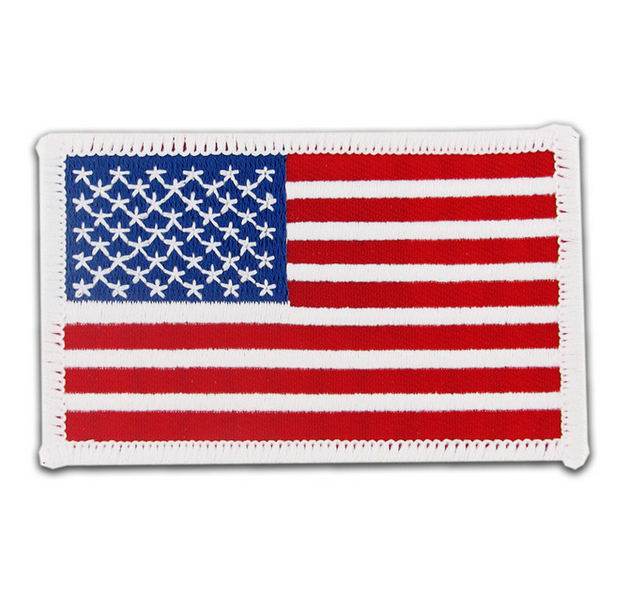 PS US FLAG WHT BORDER