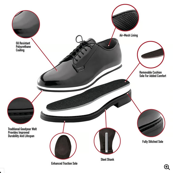 ROTHCO 5055 UNIFORM HI GLOSS DRESS SHOE